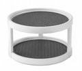 360° Rotating Lazy Susan Turntable Organizer | 2 Tier Kitchen Cabinet Storage Rack